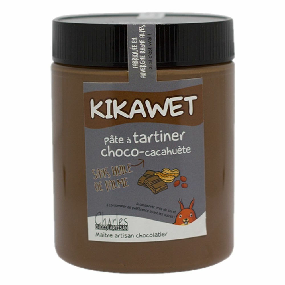 Pâte à tartiner chocolat cacahuète kikawet - charles chocolartisan