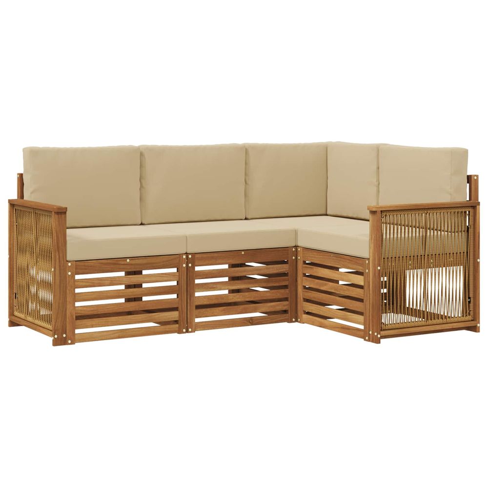 Ensemble de canapés d'extérieur 4 pc polyester