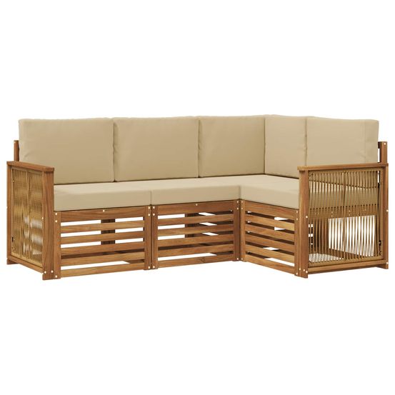 Ensemble de canapés d'extérieur 4 pc polyester