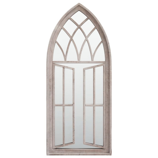 Miroir de jardin sable 70x30 cm fer pour utilisation extérieure