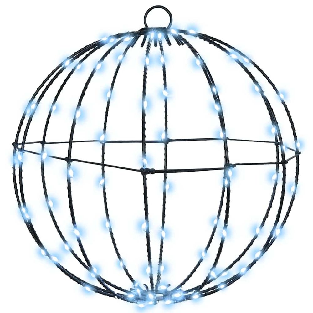 Boule avec 96 led blanc froid 30 cm métal