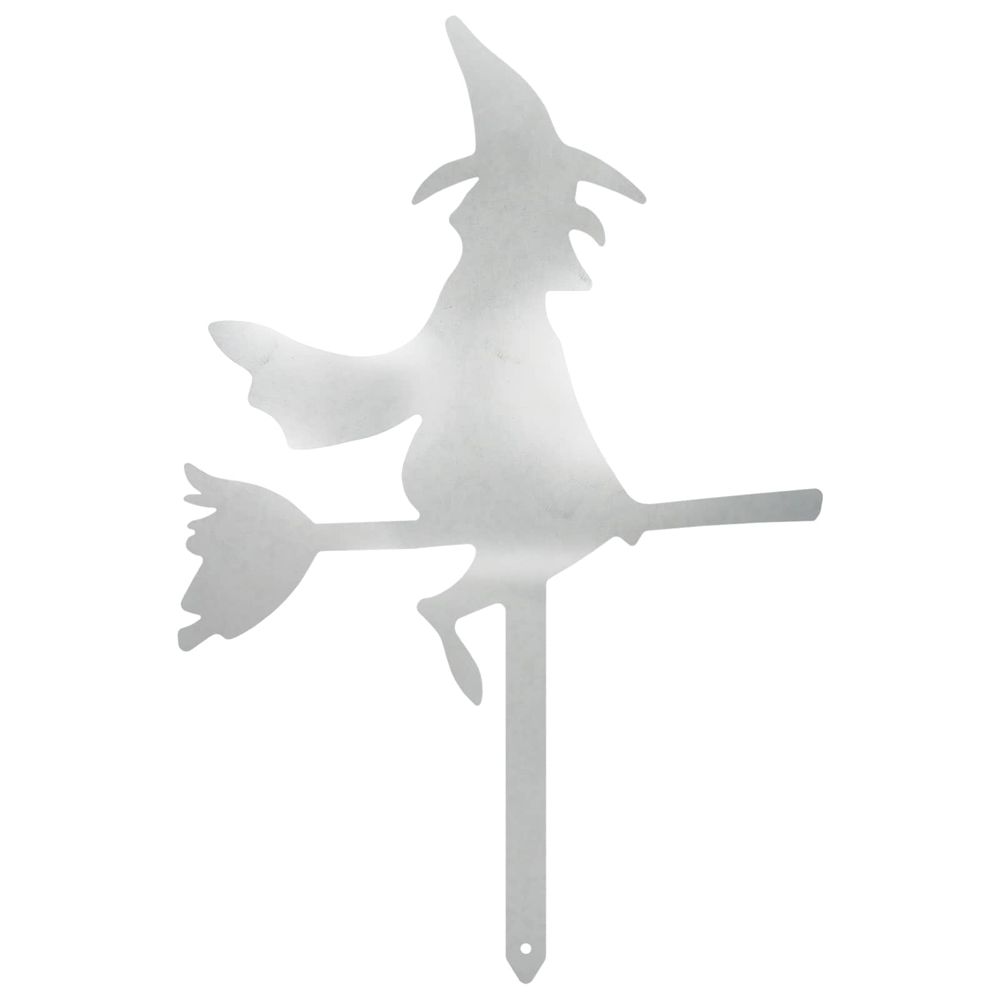 Piquet de jardin 36 x 24 cm acier galvanisé argenté