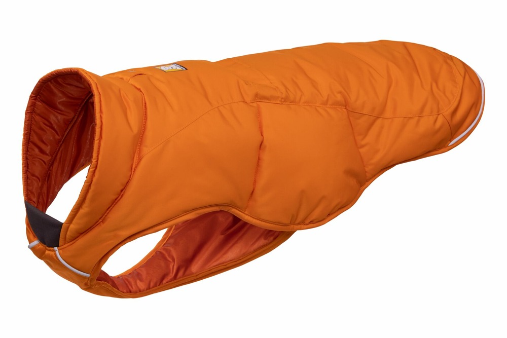 Veste d'hiver pour chien isolée quinzee™ avec passage pour laisses. Couleur: campfire orange (orange), taille: xl