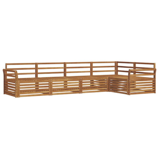 Ensemble de canapés d'extérieur 5 pcs naturel