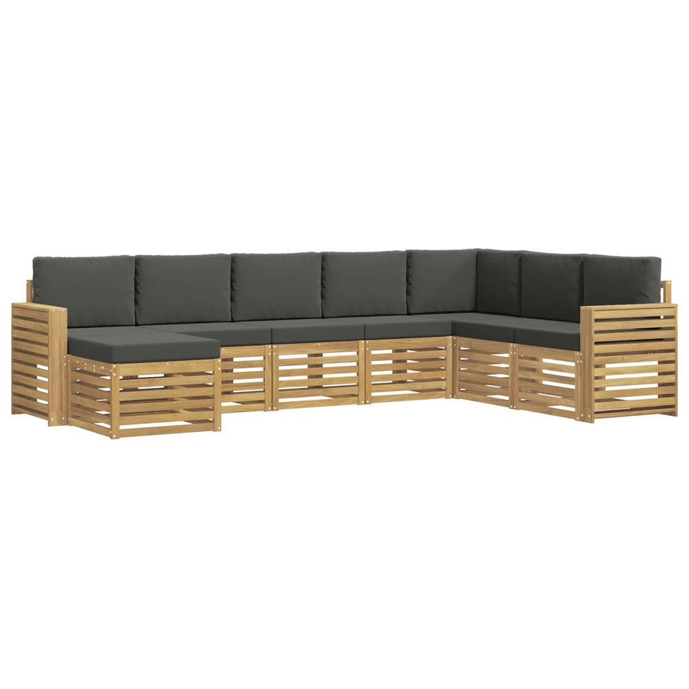 Ensemble de canapés d'extérieur 8 pc blanc et anthracite