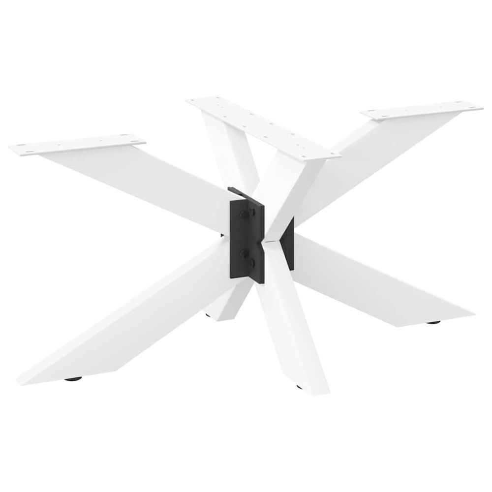 Pied de table basse en forme d'araignée, blanc, 98 x 58 x (42-43) cm, acier