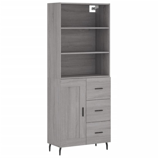 Buffet bahut commode armoire meuble de rangement organisateur cuisine salle de séjour salon haut sonoma 69,5 x 34 x 180 cm bo