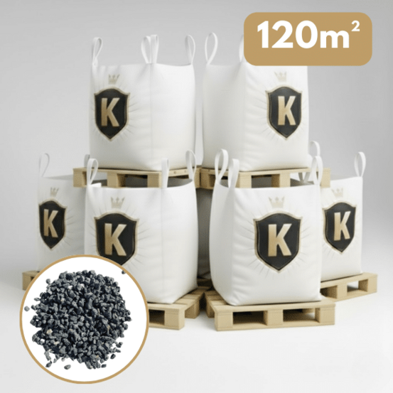 Gravier marbre vert 12/16 mm – pack 6 big bag +/- 1,5t – 120 m²
