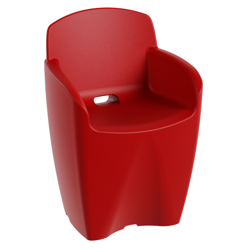 Chaise neoarmchair rouge vif