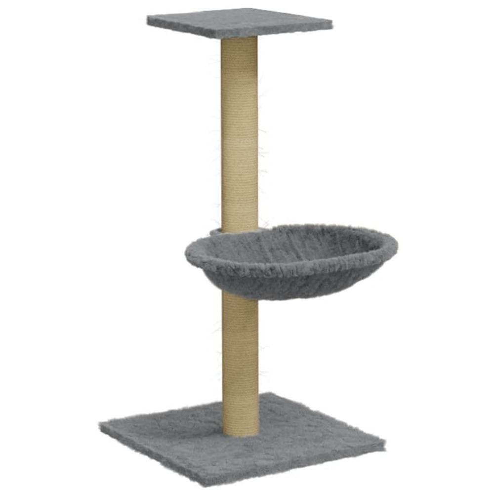 Arbre à chat avec griffoir en sisal gris clair 74 cm