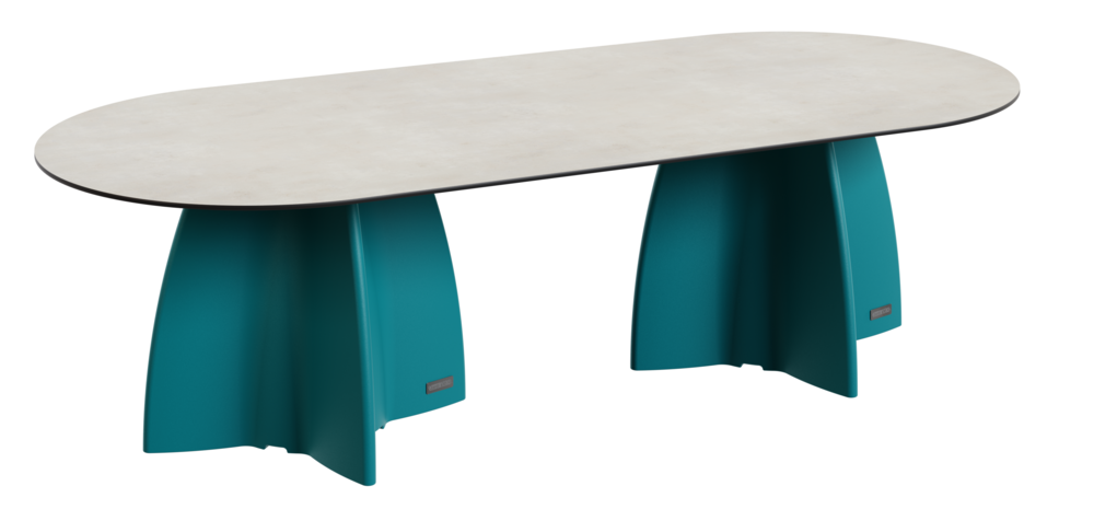 Table à manger neocross plateau crème