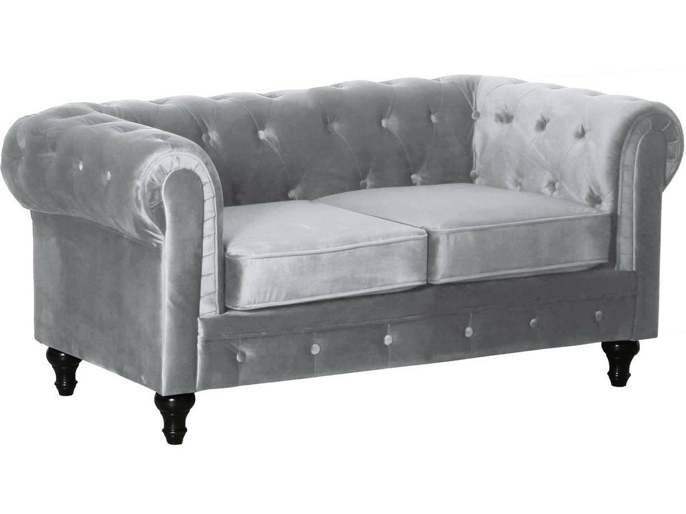 Canapé fixe chesterfield velours 