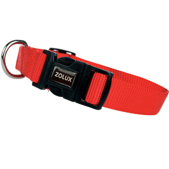 Collier nylon 30-40 cm x 15 mm rouge pour chien
