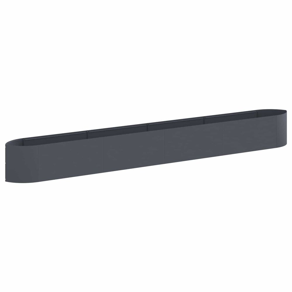 Jardin surélevé anthracite 380 x 40 x 40 cm acier