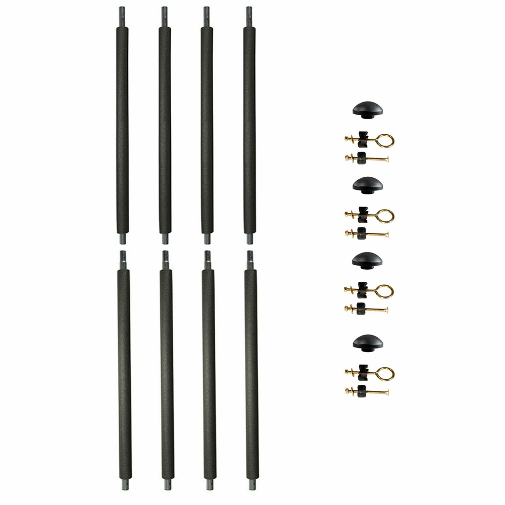 4 poteaux de filet de sécurité ø25mm pour trampolines