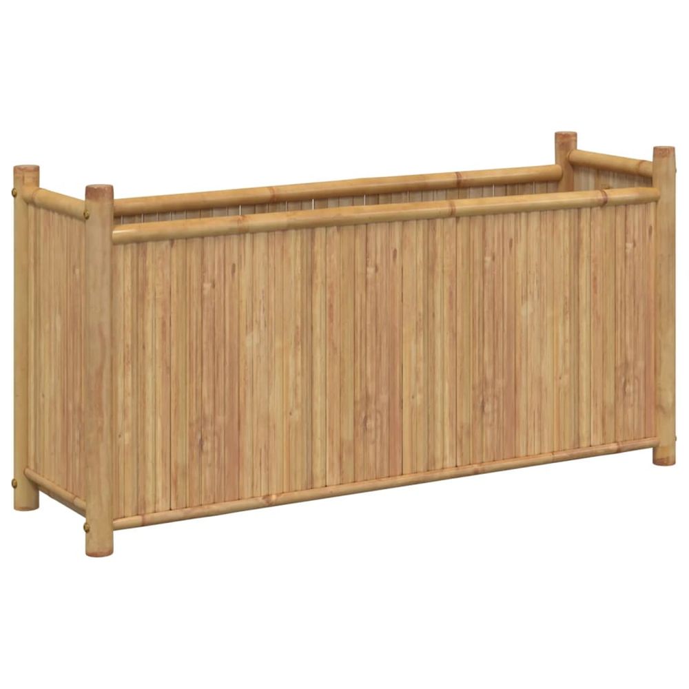 Jardinière d'extérieur 100x30x50 cm bambou
