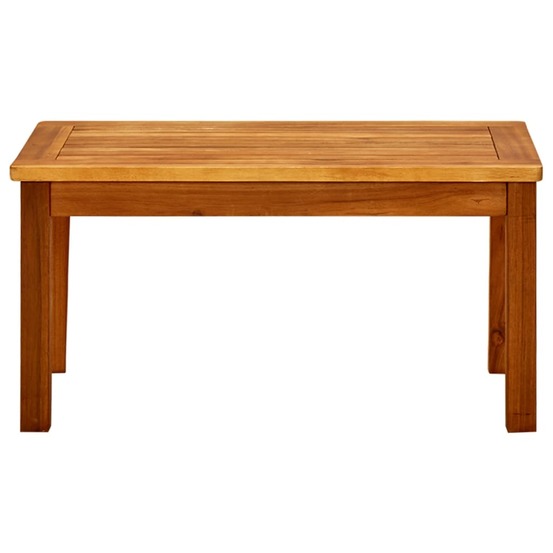 Table basse de jardin 70x40x36 cm bois solide d'acacia