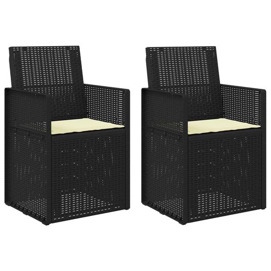 Chaises de jardin salle à manger 2 pc anthracite et crème pp
