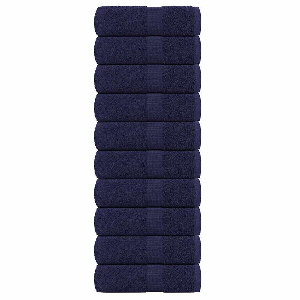 Serviettes d'invité frogn 10 pcs bleu marine 30x50 cm 360 g/m²