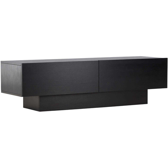 Meuble tv 2 portes cuenta noir