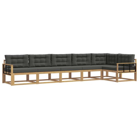 Ensemble de canapés d'extérieur 4 pc blanc et anthracite