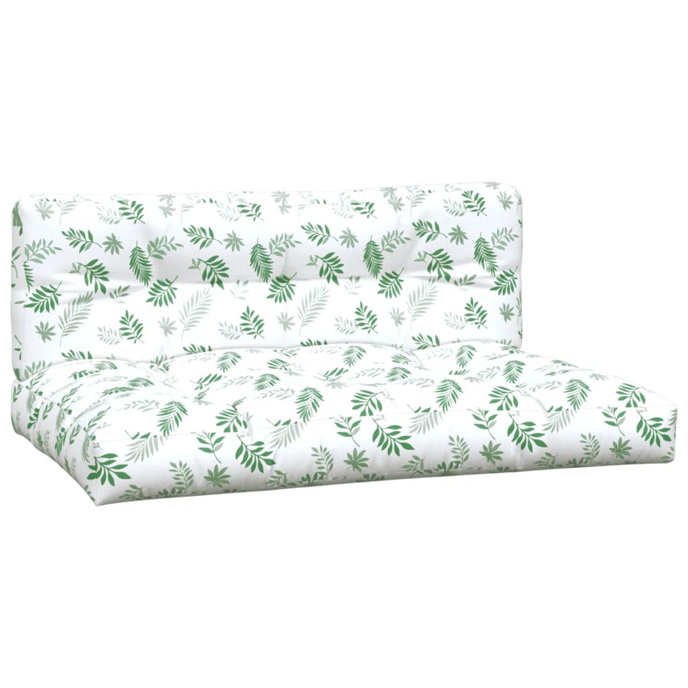 Coussins de palette lot de 2 motif de feuilles tissu