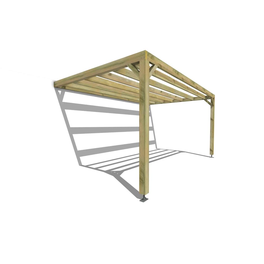 Pergola bois • 5m x 3m • adossée • sens largeur • livraison comprise