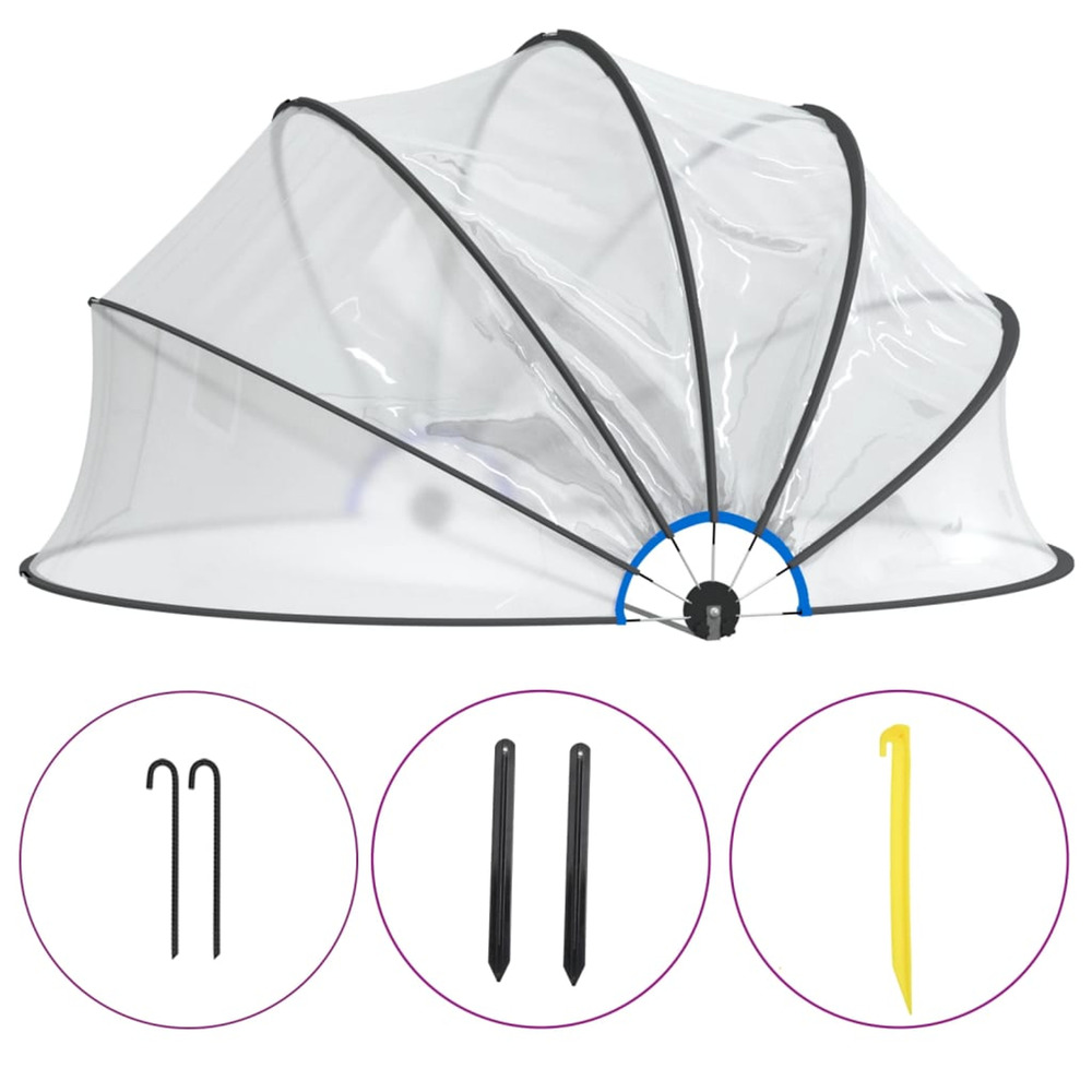 Dôme de piscine rond 467x234 cm pvc