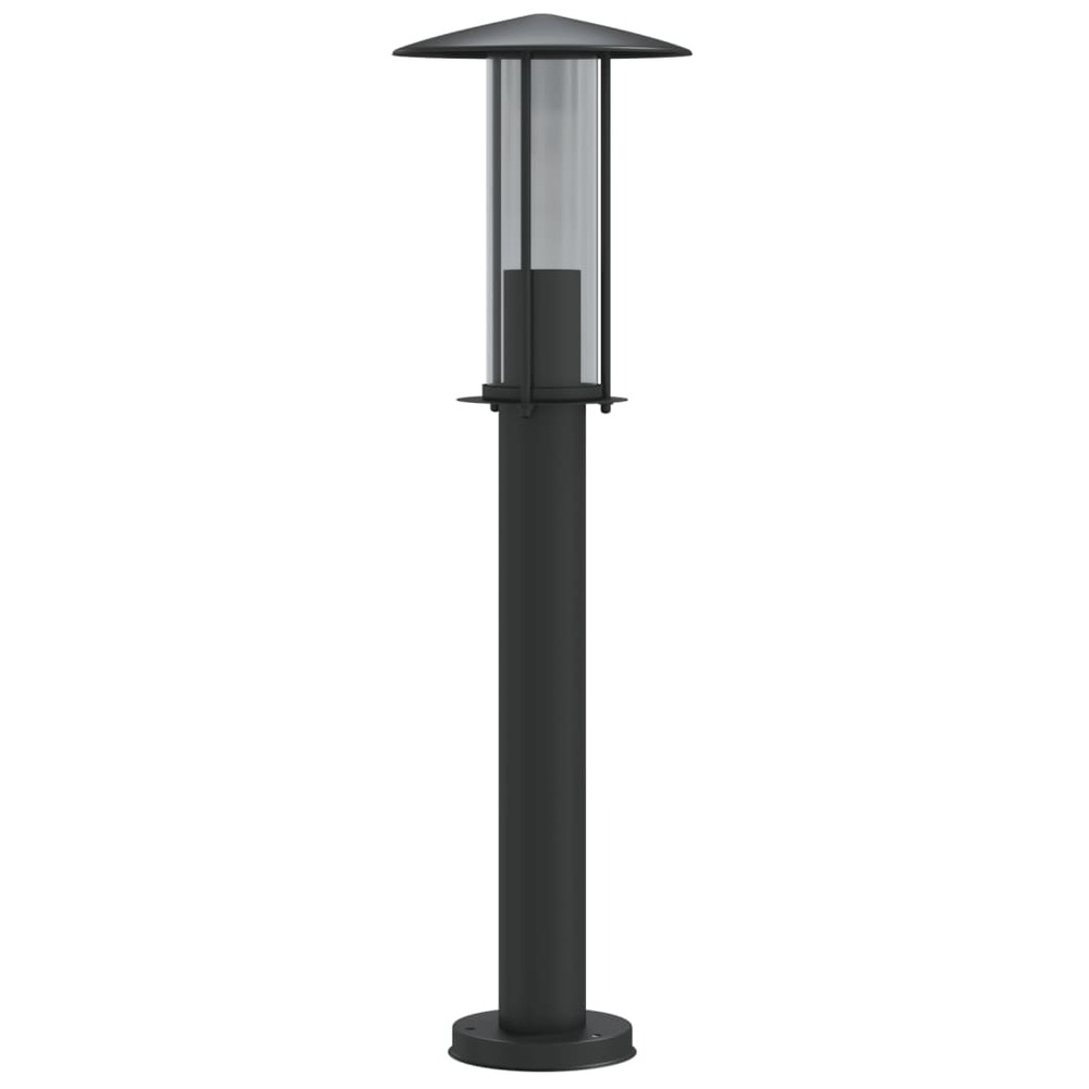 Lampadaire d'extérieur 60 cm acier inoxydable noir
