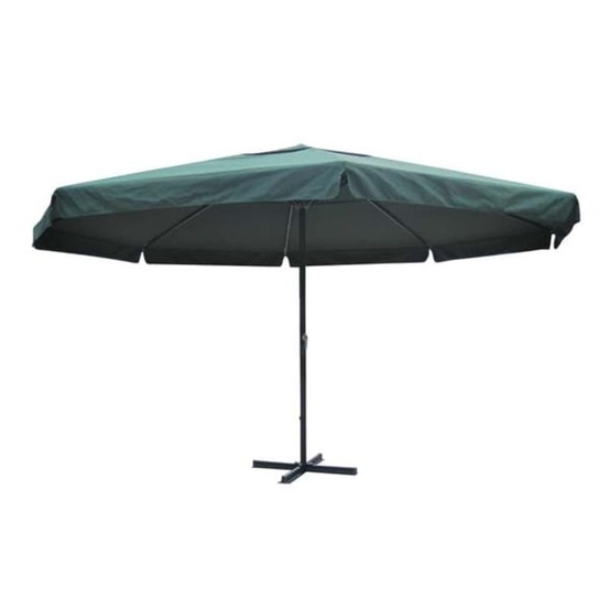 Parasol vert aluminium 500 cm