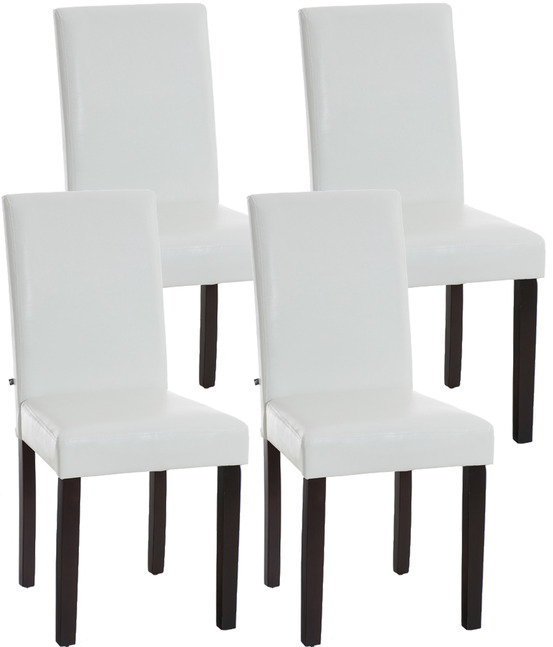 Lot de 4 chaises de salle à manger ina marron foncé