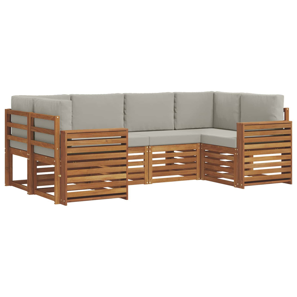 Ensembles de canapés avec coussin 6 pcs gris naturel et clair