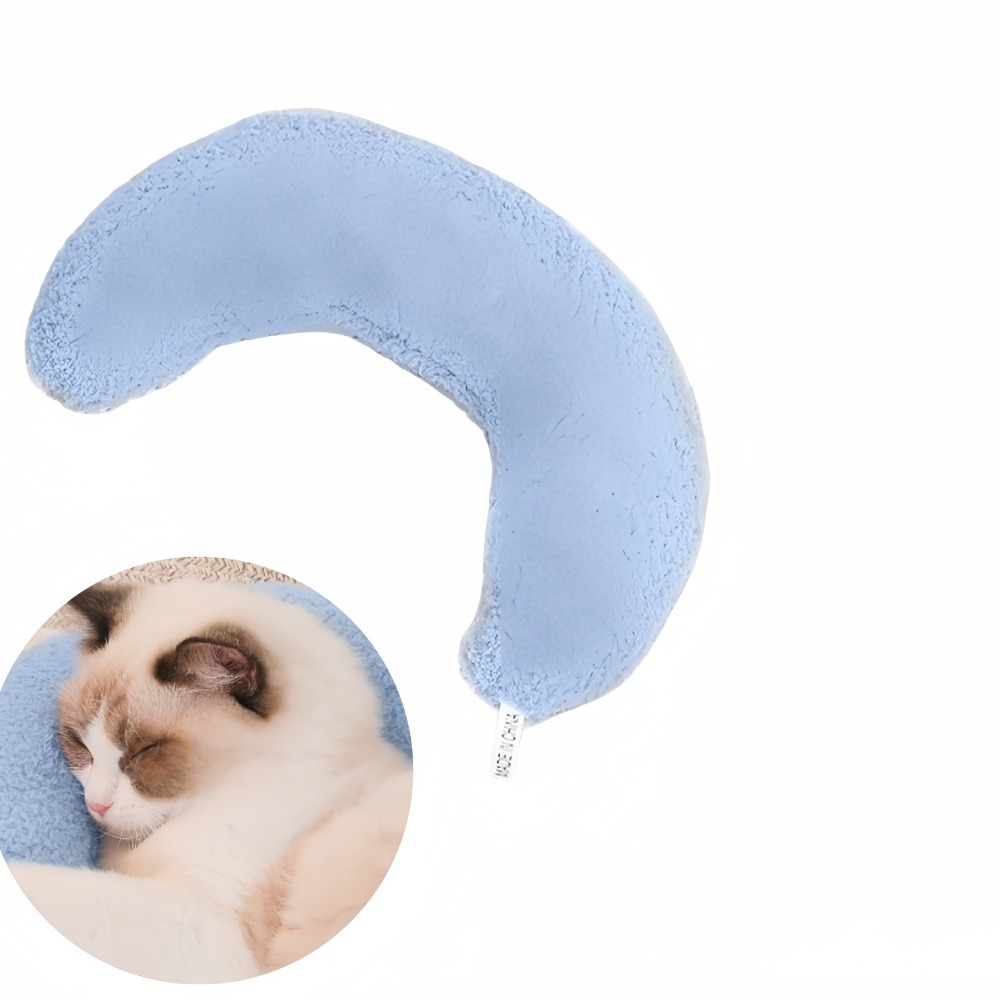 Oreiller en forme de croissant pour chats et chiens