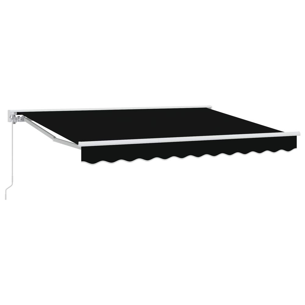 Auvent rétractable manuel noir 3 x 2,5 m