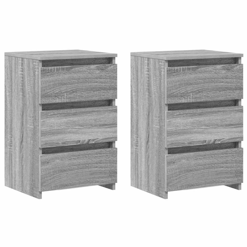 Tables de chevet 2 pcs sonoma gris 40x35x62,5cm bois ingénierie