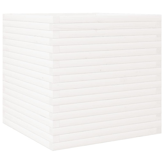 Jardinière d'extérieur blanc 70x70x68,5 cm bois de pin massif