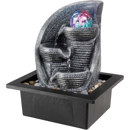 Fontaine en polyrésine avec led bauble modèle 2