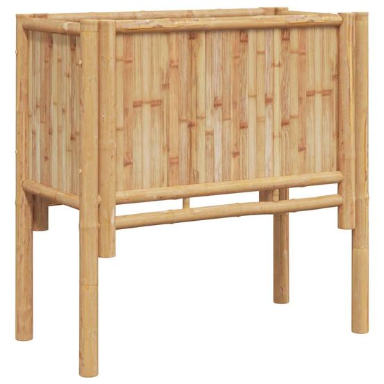 Lit surélevé marron 70 x 35 x 70 cm bambou