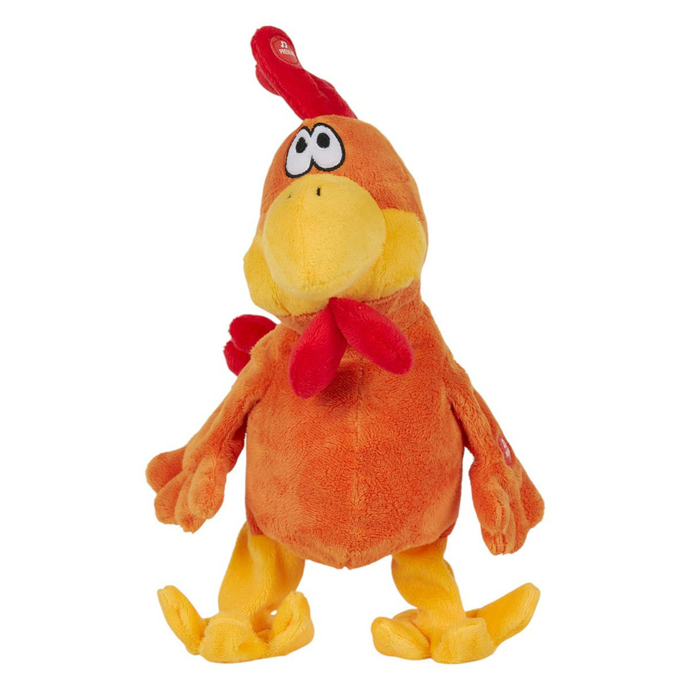Peluche animée coq 