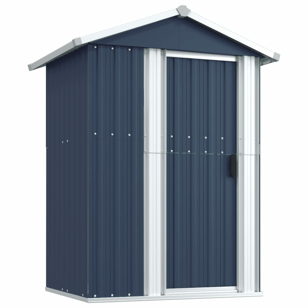 Abri de jardin cabane cabanon maison de stockage remise extérieur hangar outils robuste 126 x 97,5 x 177 cm acier galvanisé a