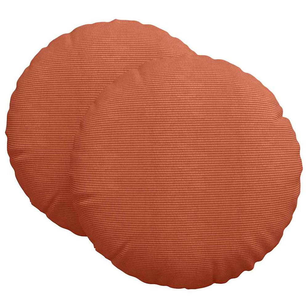 Coussins de siège 2 pcs rouge orange ø 80 cm