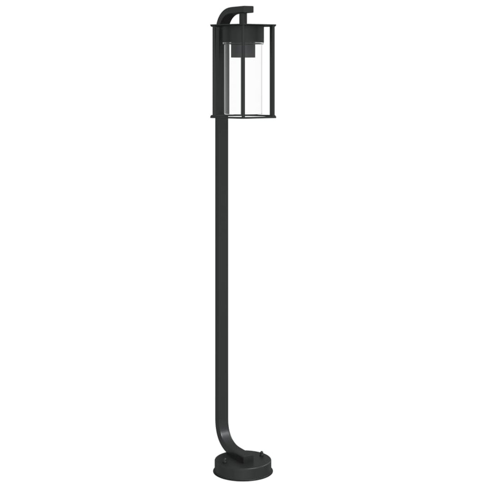Lampadaire d'extérieur noir 100 cm acier inoxydable