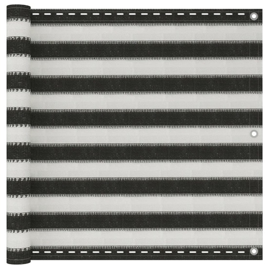 Écran de balcon pehd 90x300 cm anthracite et blanc