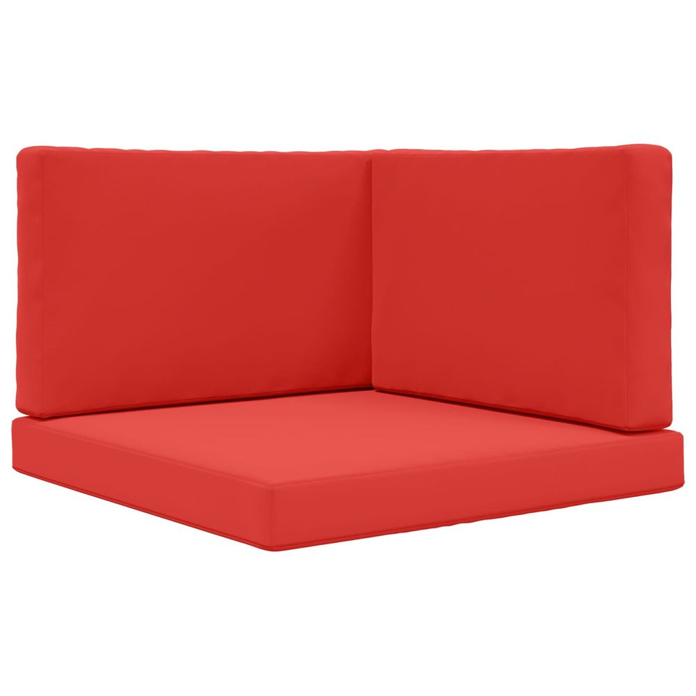 Coussin de canapé d'extérieur polyester rouge 80 x 80 cm