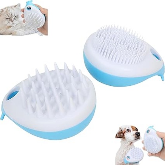 Lot de 2 brosse de bain pour chien et chat en forme de baleine dtopbuyage