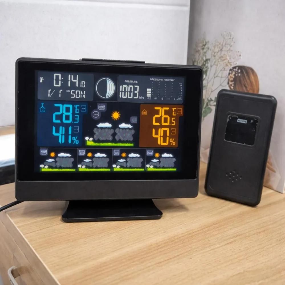 Station météo forecast + - noir