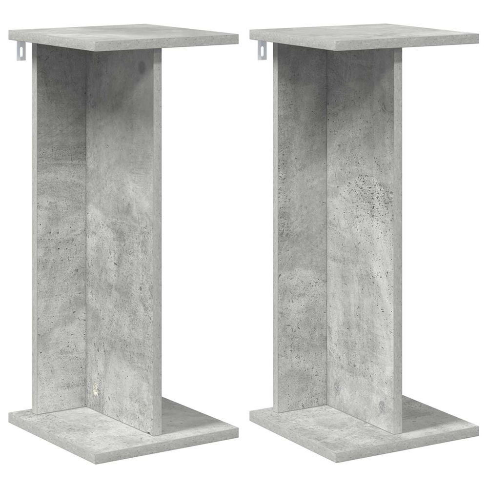 Support de plante 2 pièces gris béton 25 x 25,5 x 60,5 cm