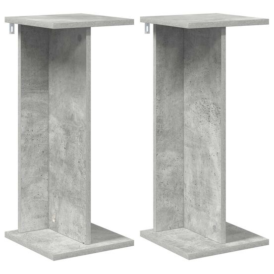 Support de plante 2 pièces gris béton 25 x 25,5 x 60,5 cm