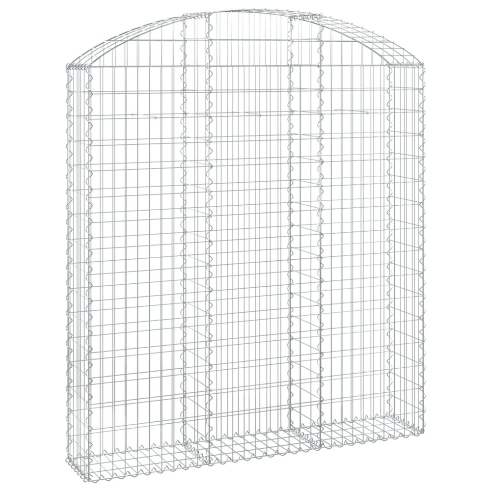 Panier de gabions arqué 150x30x160/180 cm fer galvanisé
