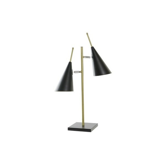 Lampe de bureau noir doré métal 25 w 220 v 38 x 16 x 64 cm
